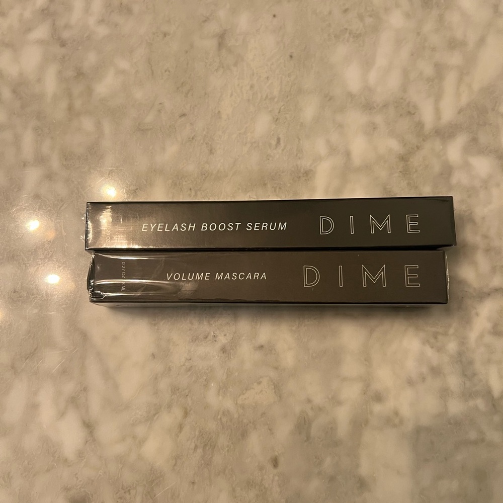 DIME Beauty eyelash boost serum and volume mascara!